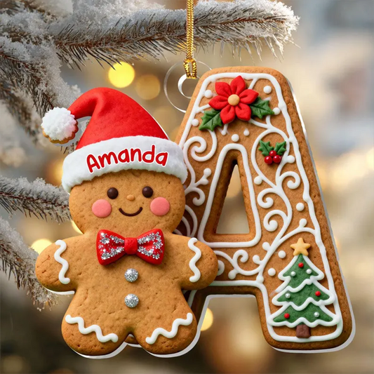 Personalized Alphabet Letters Christmas Ornament