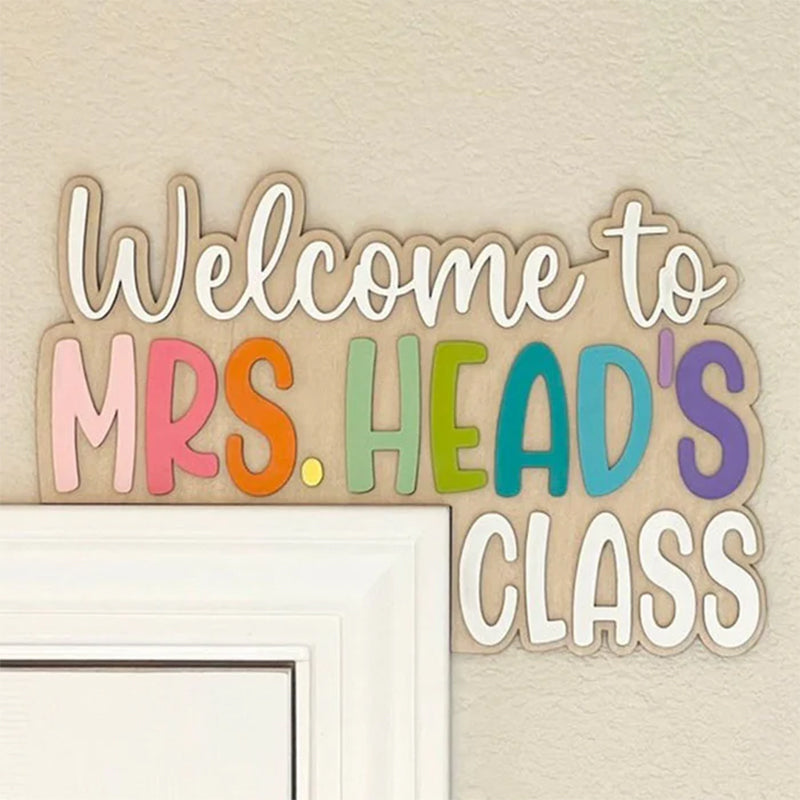 Personalized Teacher Door Sign, Classroom Door Hanger