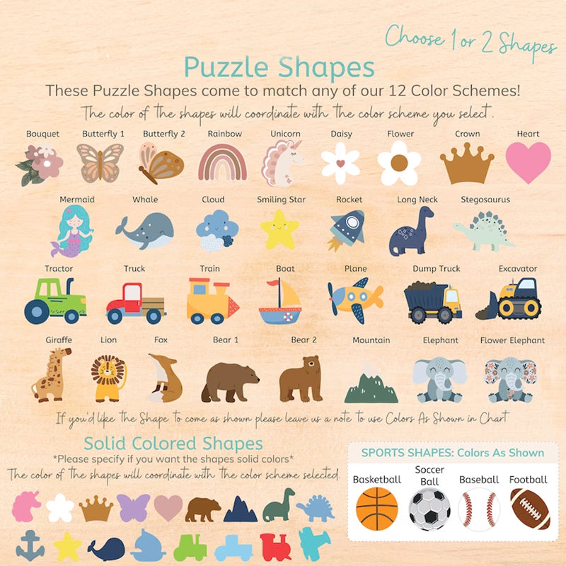 Wooden Name Puzzle, Upper and Lowercase, Gifts for Kids