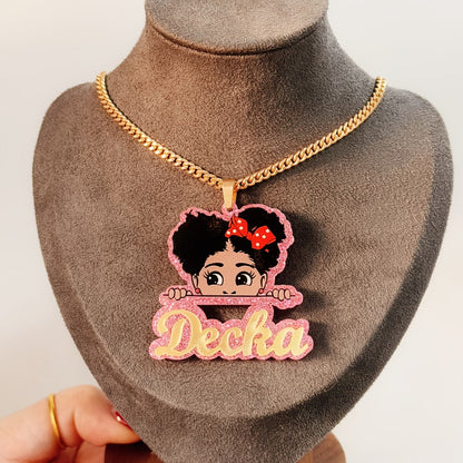 Custom Acrylic Name Necklace Featuring