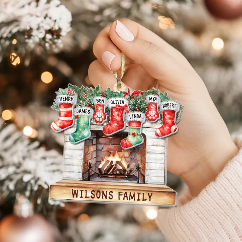 Personalized Family Christmas Ornament: Custom Acrylic