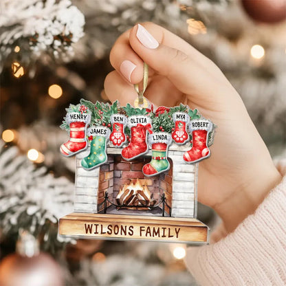 Personalized Family Christmas Ornament: Custom Acrylic