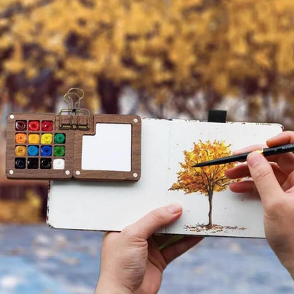 Portable watercolor set, Creative gift idea, Art supplies for journaling