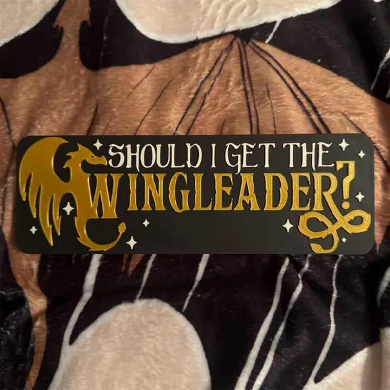 Get the Wingleader Fourth Wing Bookshelf Sign Book Decor