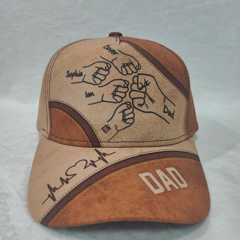 Personalized Fist Bump Daddy Grandpa Classic Cap