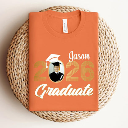 Photo Graduation 2026 Shirts,Custom Graduation T-Shirt