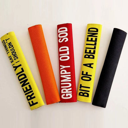 Personalized dog lead sleeve, custom made, color of your choice and custom text