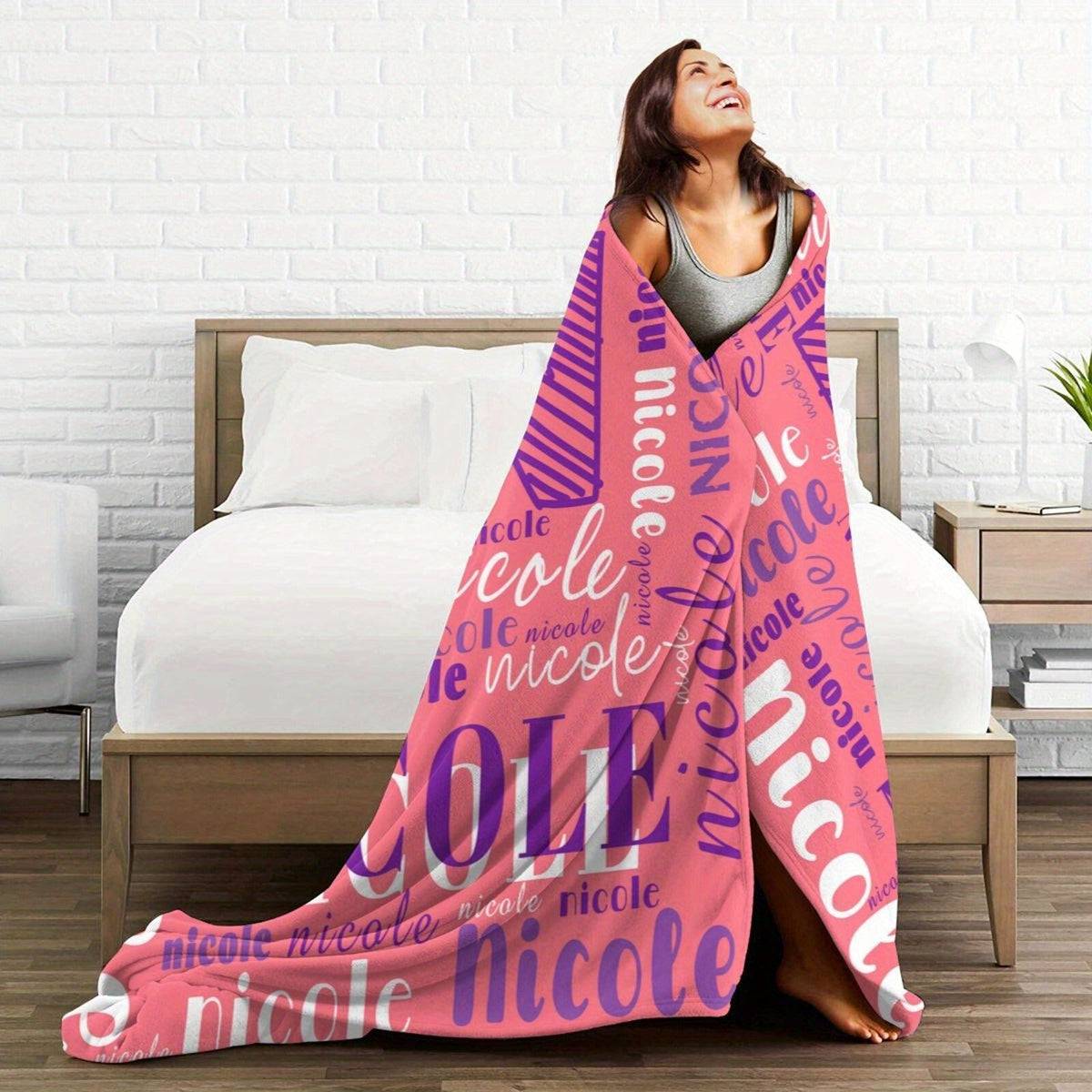Custom Name Throw Blanket - Personalized Girls and Boys Blanket