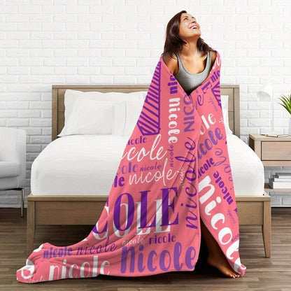 Custom Name Throw Blanket - Personalized Girls and Boys Blanket