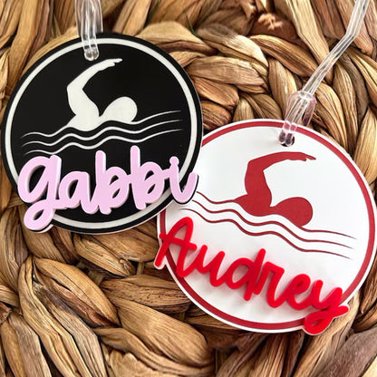 Personalized Name Tag Personalized Baseball Swimming Lacrosse Volleyball Hockey Soccer Dance Cheer Pom Tennis Football Hockey Track Pickleball Basketball Bag Tag