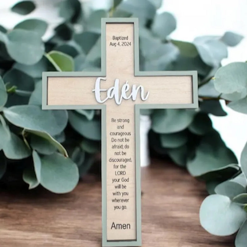Baptism Cross/ Baptism Gift/Wooden Cross/Baby Shower Gift