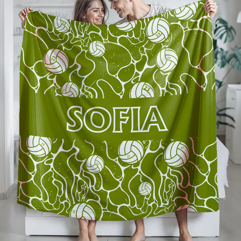 Personalized Volleyball Team Blanket:Custom Team