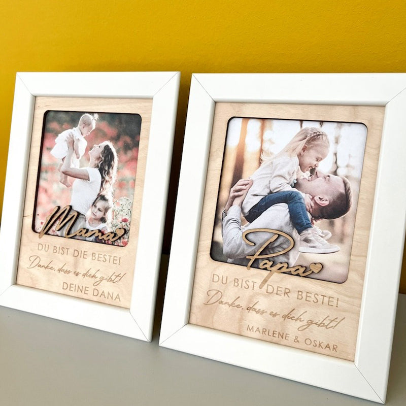 Birthday gift for dad - You're the best! Wooden picture with personalized engraving