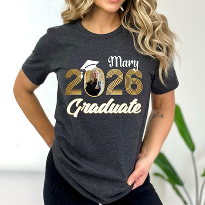 Photo Graduation 2026 Shirts,Custom Graduation T-Shirt