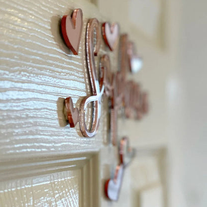 Coloured Acrylic Door Name Sign with Stars or Hearts