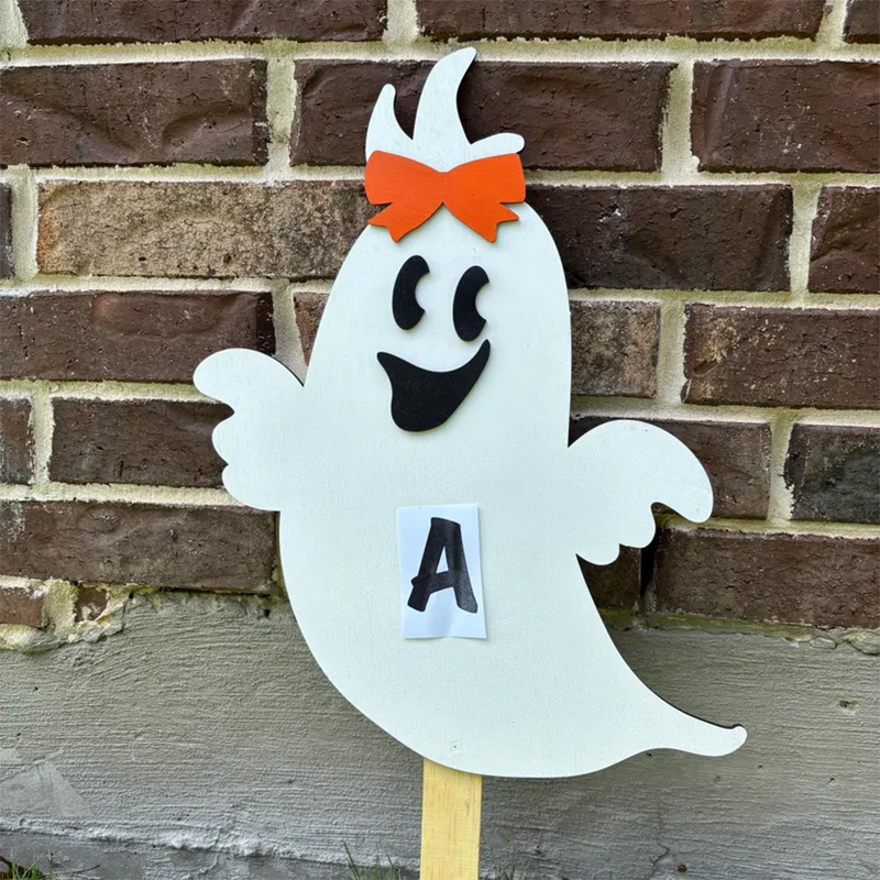 Personalized Ghost Yard Art Halloween Outdoor Decor Custom Fall Garden Decoration