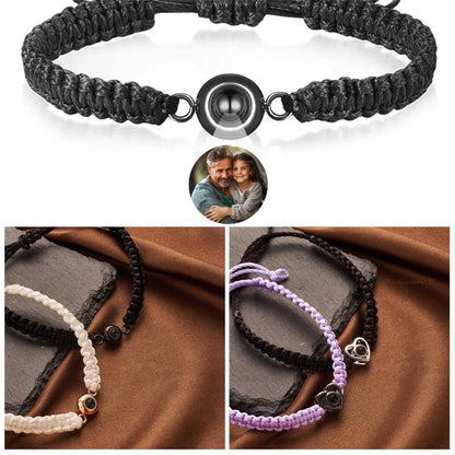 Custom Photo Projection Bracelet, Personalized Inside Picture Bracelet