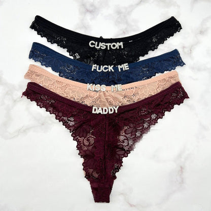 Custom Name Thong, Personalised Name Thong, Name Thong