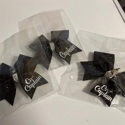 Custom Glitter Bow keychains and/or Wristlets