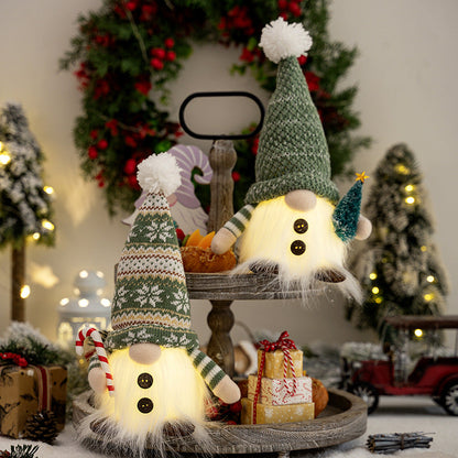 Glowing Knitted Gnome Doll with Led Night Light