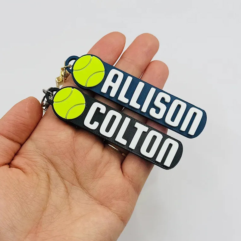 Tennis personalized keychain tennis custom bag tag gifts tennis