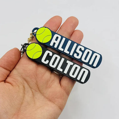 Tennis personalized keychain tennis custom bag tag gifts tennis