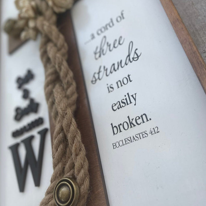 Personalized Three Strand Rope Wedding, Anniversary Gift