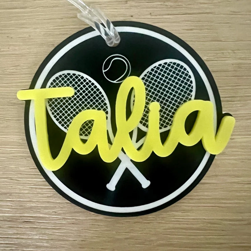 Personalized Name Tag Personalized Baseball Swimming Lacrosse Volleyball Hockey Soccer Dance Cheer Pom Tennis Football Hockey Track Pickleball Basketball Bag Tag