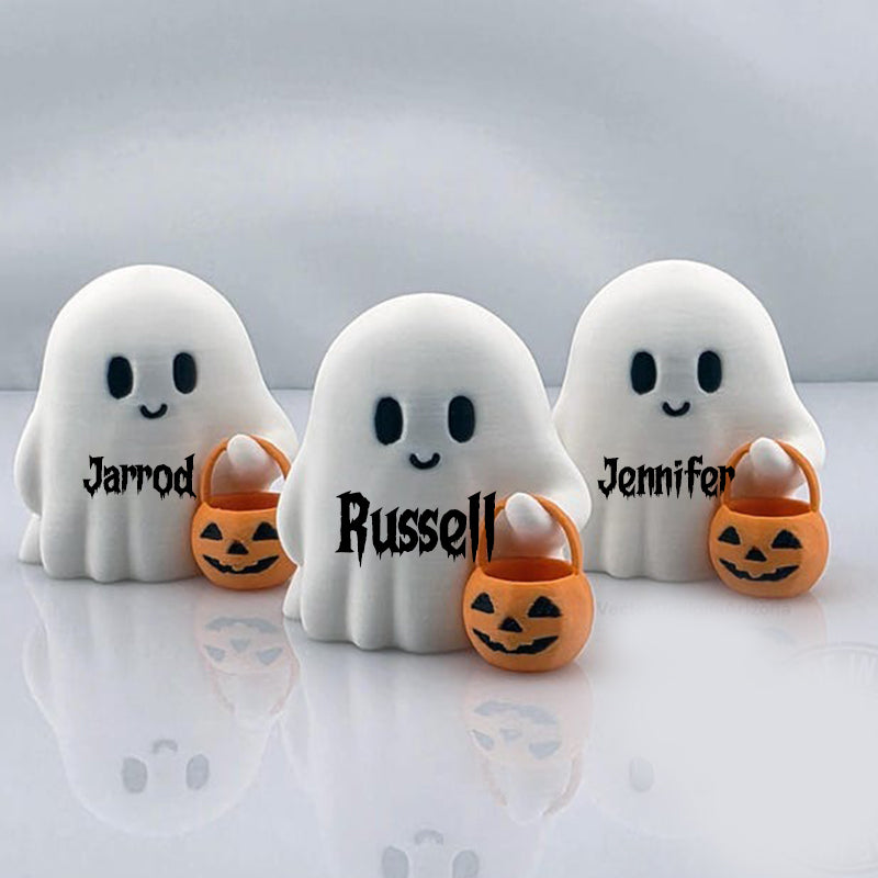 Cute Tiny Trick or Treat Ghost - Halloween Decoration Desk Display