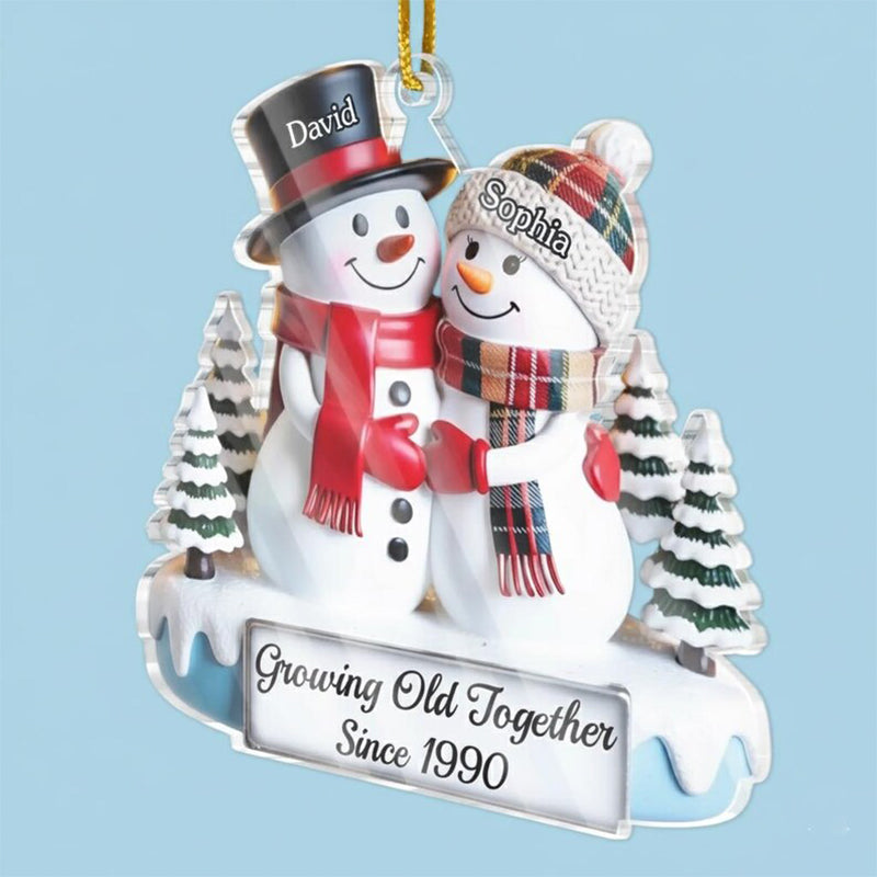 Personalized Acrylic Ornament - Custom Anniversary, Wedding