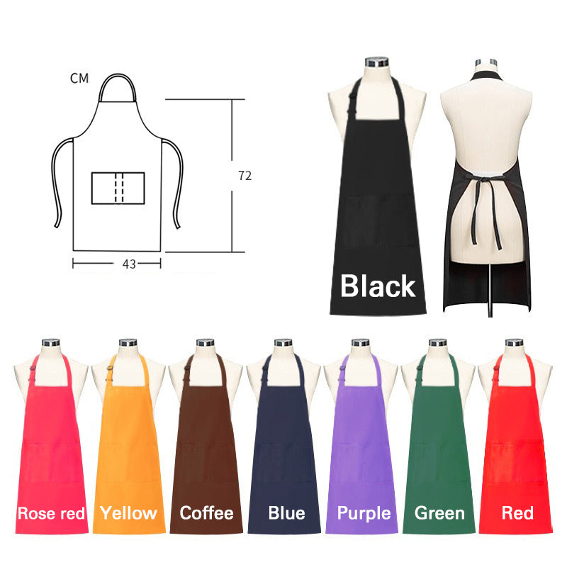 Customizable apron embroidered Personalized name kitchen apron with pockets