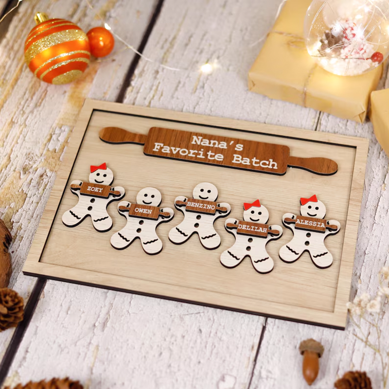 Personalized Gingerbread Christmas Sign