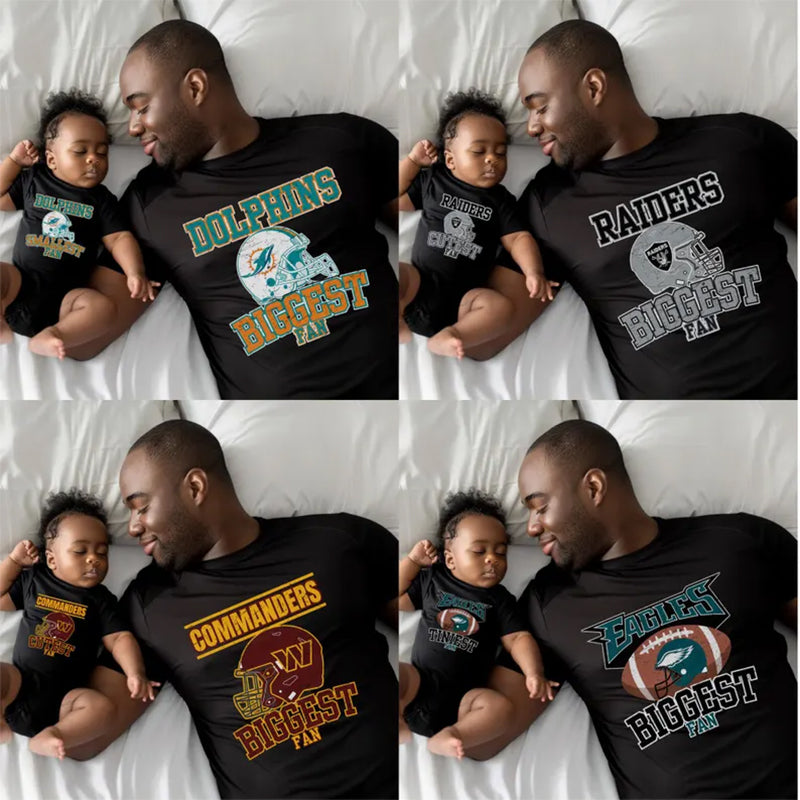 Football Biggest Fan Shirt, Custom Matching Tee