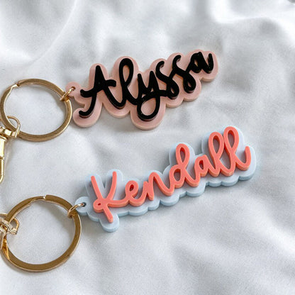 Backpack Name Tag, Acrylic Keychain, Personalized Acrylic Name Tag