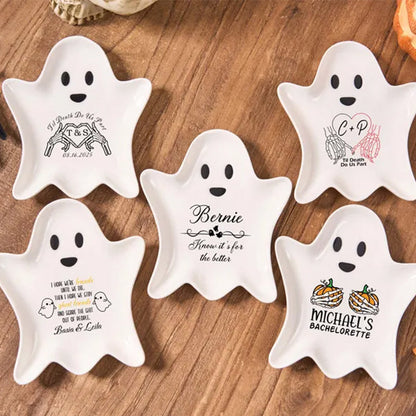 Personalised Ghost Shaped Ring Plate,Spoon Rest