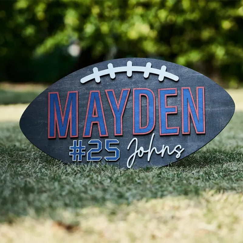 Football Name Sign, Personalized Nursery Wall Decor