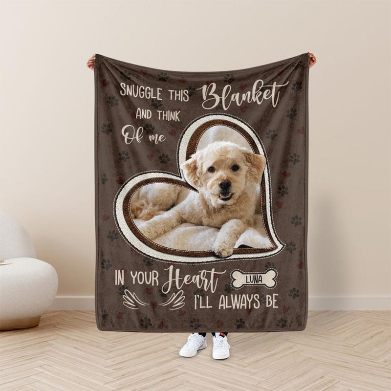 Personalized Dog Photo Blanket, Pet Blanket with Pictures, Pet Memorial Gifts