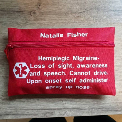 Emergency Medication Bag,Medical Alert, Medication Carrier, SOS Emergency Pack