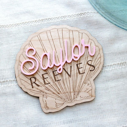 Personalized Beachy Baby Announcement Sign for Footprint Imprint