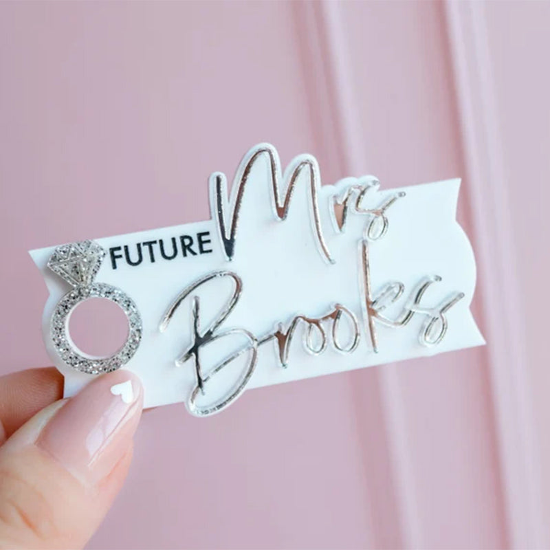 Wedding day gift future Mrs gift, future Mrs cup name plate