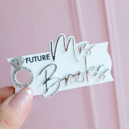 Wedding day gift future Mrs gift, future Mrs cup name plate