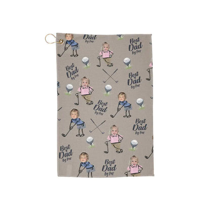 Custom Golf Towel With Kids Photo, Golf Lover Gift
