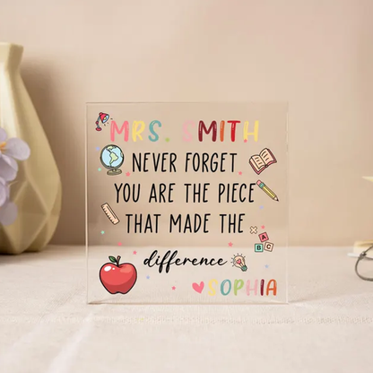 Teacher Appreciation Gift, Custom Thank You Teachers Plaque
