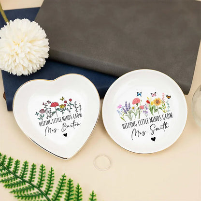 Teacher Appreciation Gift,Personalized Jewelry Dish Gift for Teacher