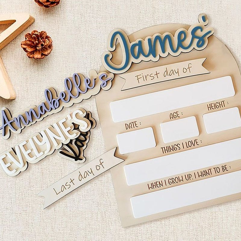 Personalized First Day of School Sign, Last Day Of School Wood Sign
