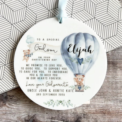 Personalised Promise to Godchild Christening Baptism Gift Baby