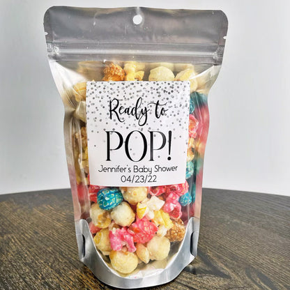 Ready to Pop baby shower treat bags, About to Pop favor bags