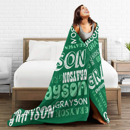 Birthday, Valentine's Day GiftCustom Name Flannel Blanket