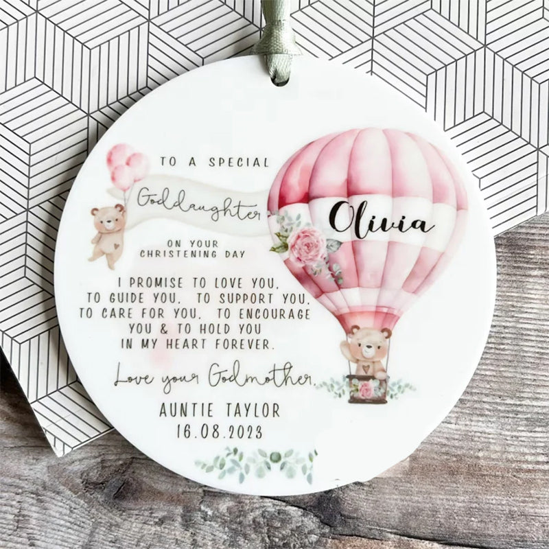 Personalised Promise to Godchild Christening Baptism Gift Baby