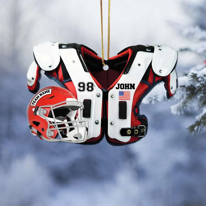 Personalized American Football Christmas Ornament